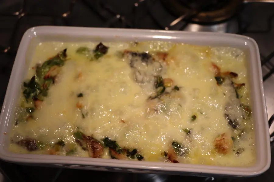 Gratin de poireaux au Morbier