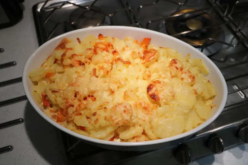 Gratin de potimarron-pommes de terres fumées