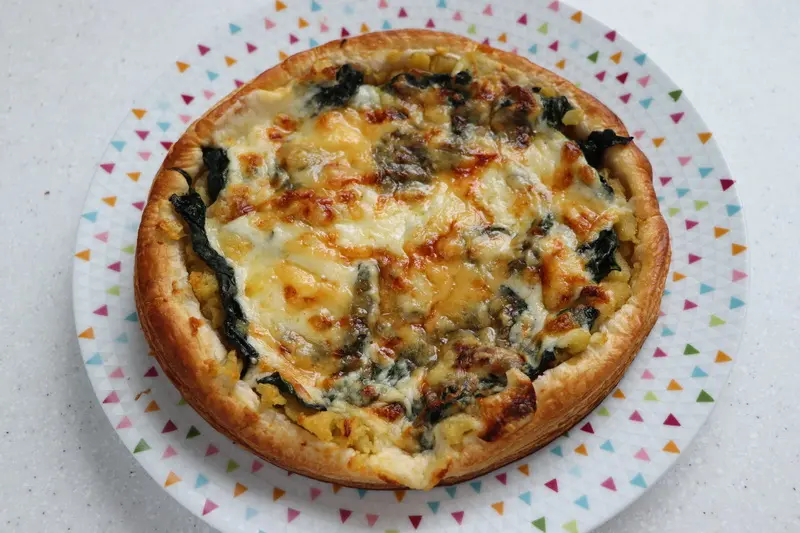 Tarte fine aux épinards et pommes de terre
