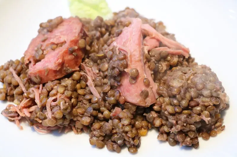Petit salé aux lentilles