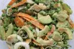 Salade petits-pois et avocat