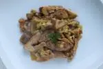 Émincé de veau aux poireaux et champignons