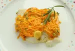 Filet de merlan aux carottes moutardées