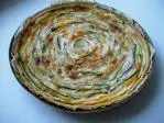 Tarte fine de légumes en rosace