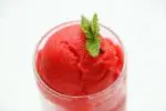 Sorbet fraises et menthe