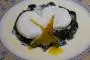 Oeufs pochés aux épinards et lait de Comté