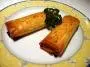 Rouleaux croustillants au poulet et poireaux