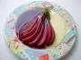 Poires au cassis et vin rouge